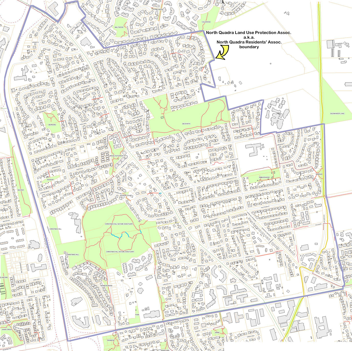 North Quadra boundaries